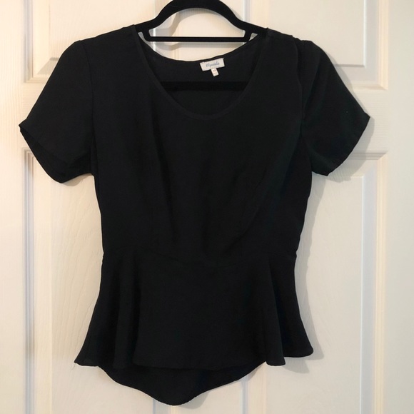 Marabelle XS Black Peplum Top - Picture 4 of 10